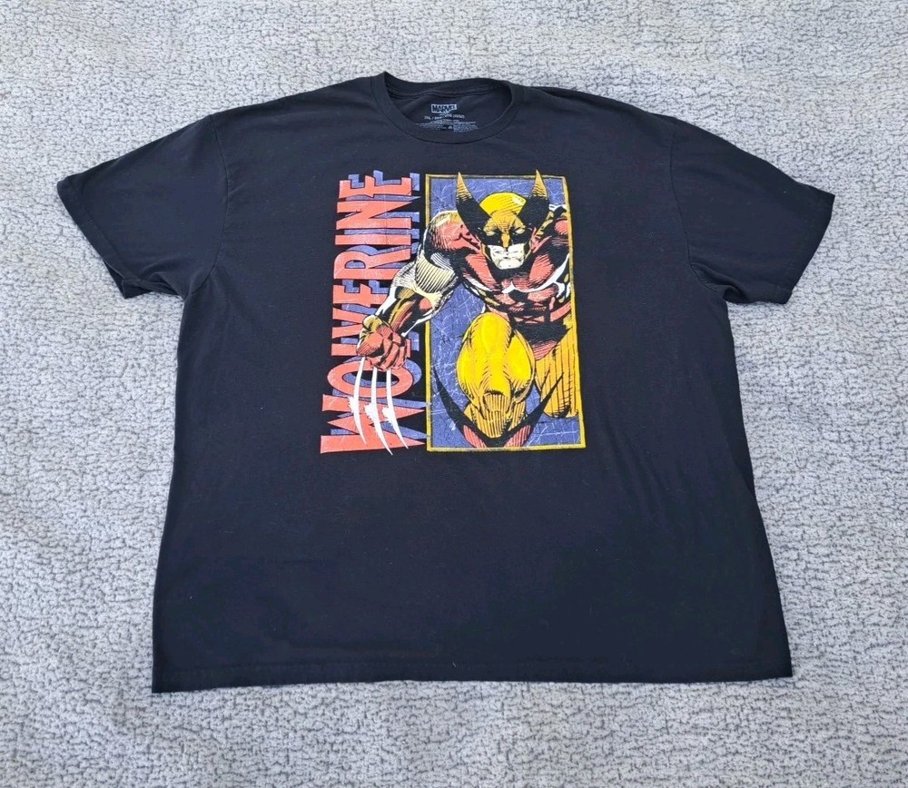 Marvel X-MEN WOLVERINE BLACK SHORT SLEEVE T-shirt SIZE 2XL