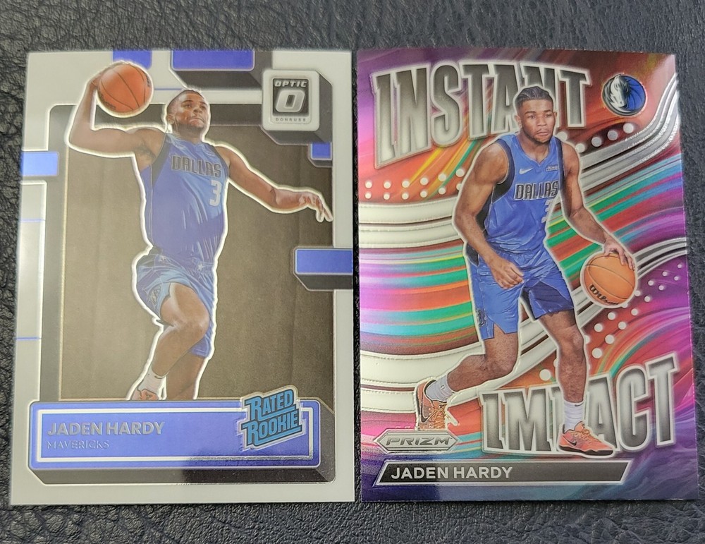 Jaden Hardy 2022-23 Optic Rated Rookie & Prizm Instant Impact Dallas Mavericks