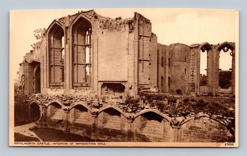 Kenilworth Castle Banqueting Hall Vintage UK Postcard Photochrom 67656