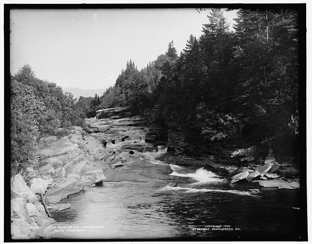 Lower falls,Ammonoosuc River,water bodies,White Mountains,New historic photo