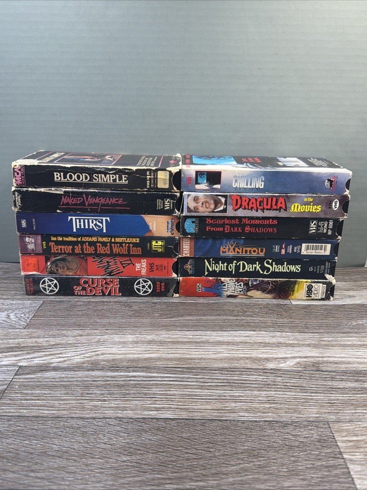 Lot of 12  Horror Thriller VHS Tapes The Hills Have Eyes 2 Etc Read