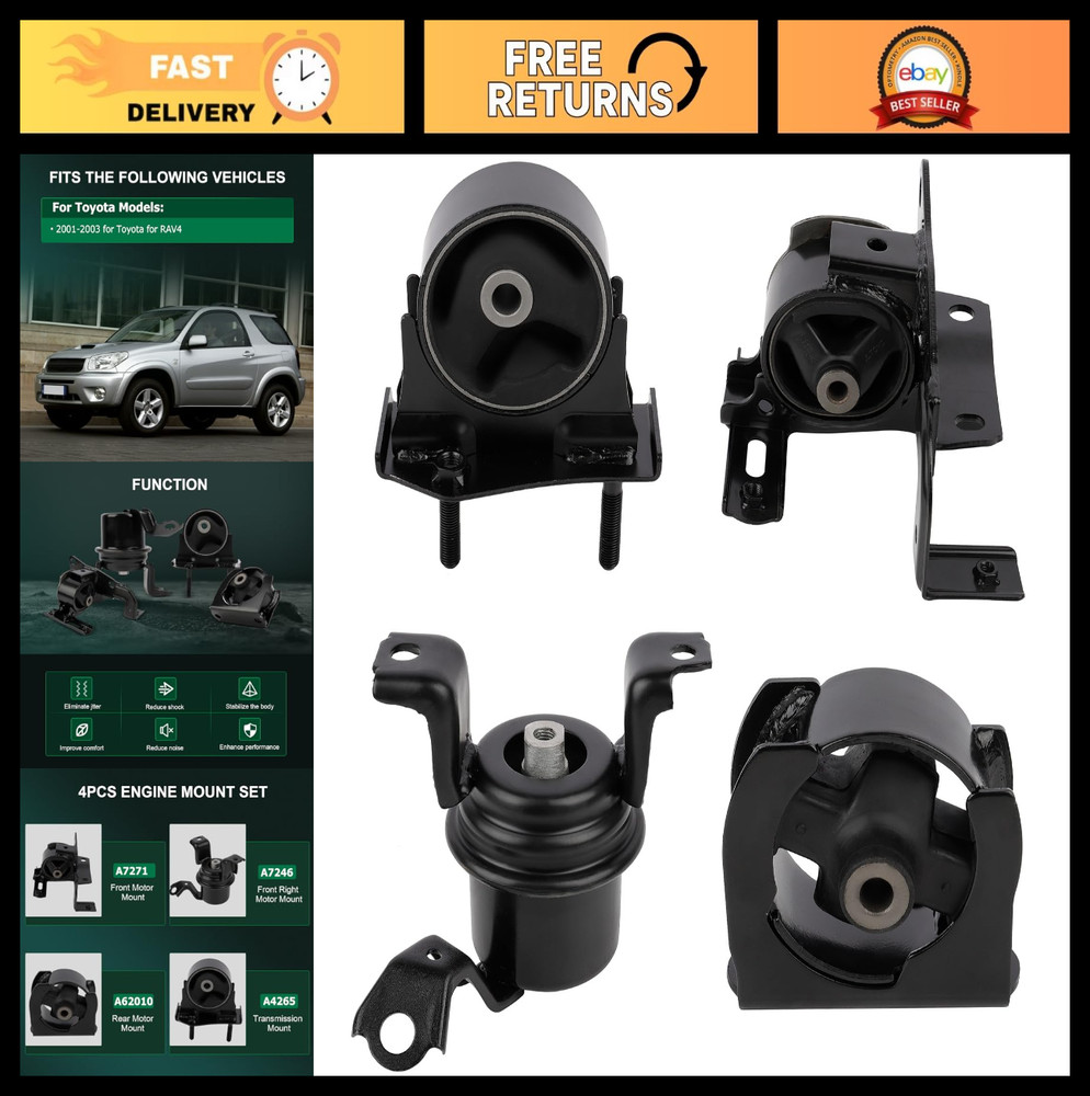 SCITOO Engine Motor and Trans Mounts Set Compatible with 2001-2003 for Toyota fo