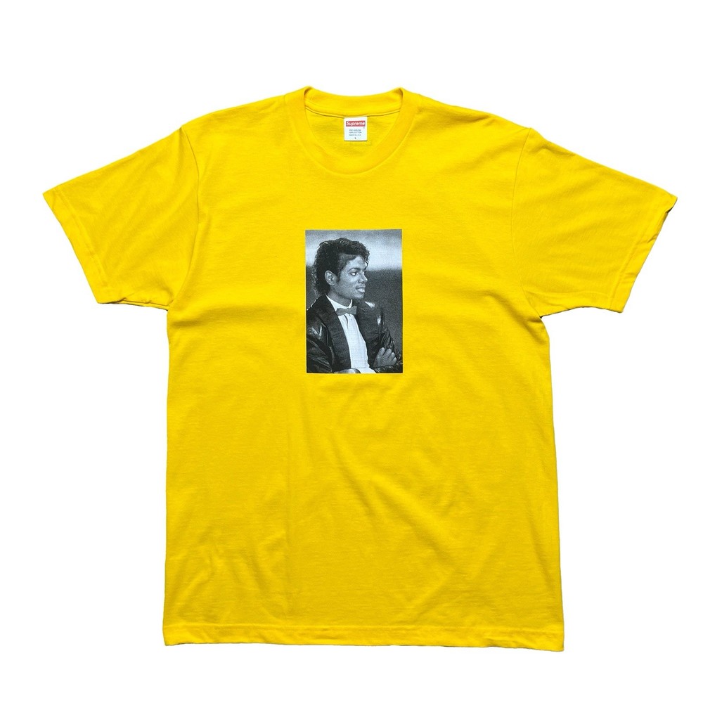 Supreme Michael Jackson Tee Yellow SS17 Size Large Brand New