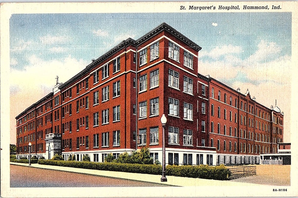 Postcard HOSPITAL SCENE Hammond Indiana IN m/09 AI0589