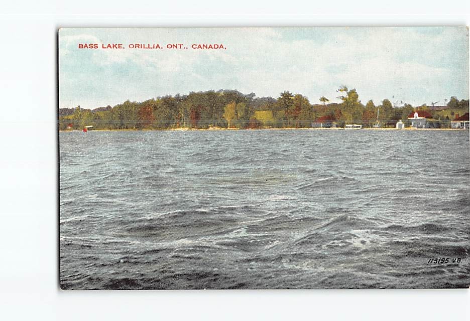 Postcard Bass Lake Orillia Canada