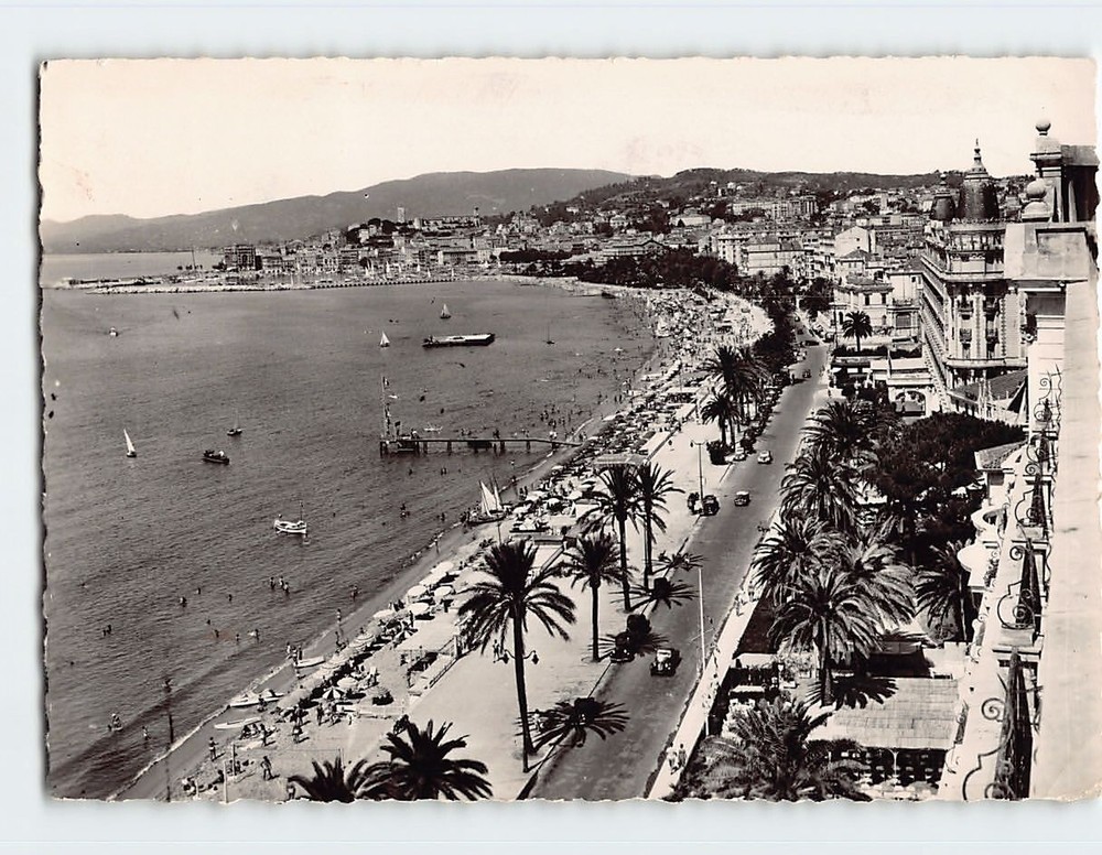 Postcard La Croisette et le Suquet Cannes France