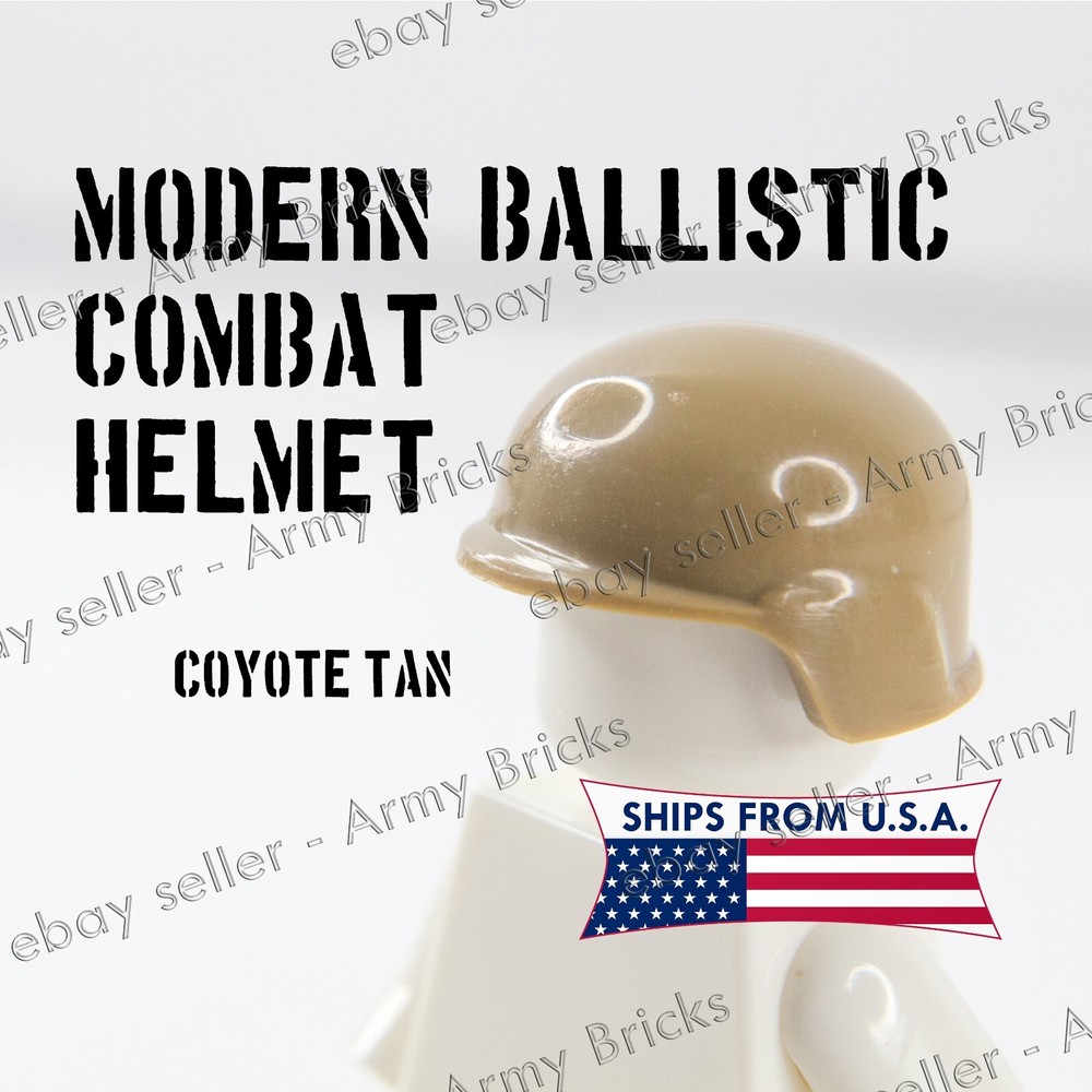 Custom Coyote Tan Ballistic Combat Helmets ACH ECH by Brick Weapons-image