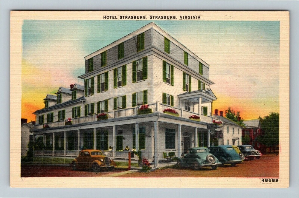 Strasburg VA-Virginia, Hotel Strasburg Vintage Souvenir Postcard