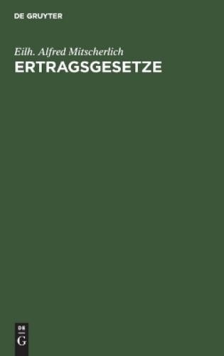 Eilh Alfred Mitscherlich Ertragsgesetze (Hardback)