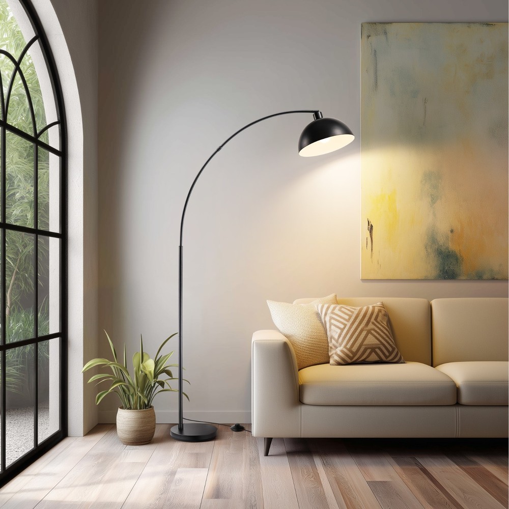EDISHINE 78.4'' Arched/arc Modern&Sleek Floor Lamp,Energy-Efficient LED Lighting