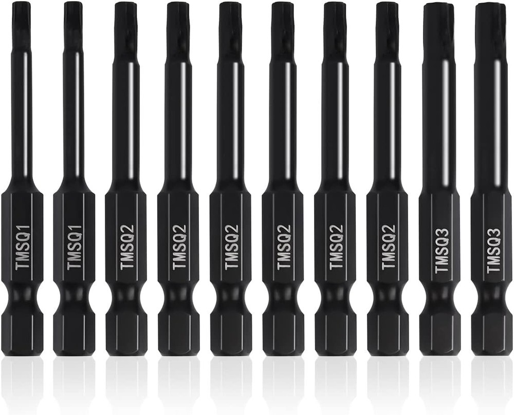 8-Piece Double Square Star Bit Set 2.3 Inch 10 Pack
