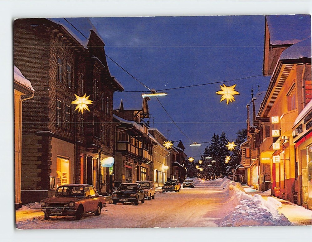 Postcard Winter Street Scene Königsfeld im Schwarzwald Germany
