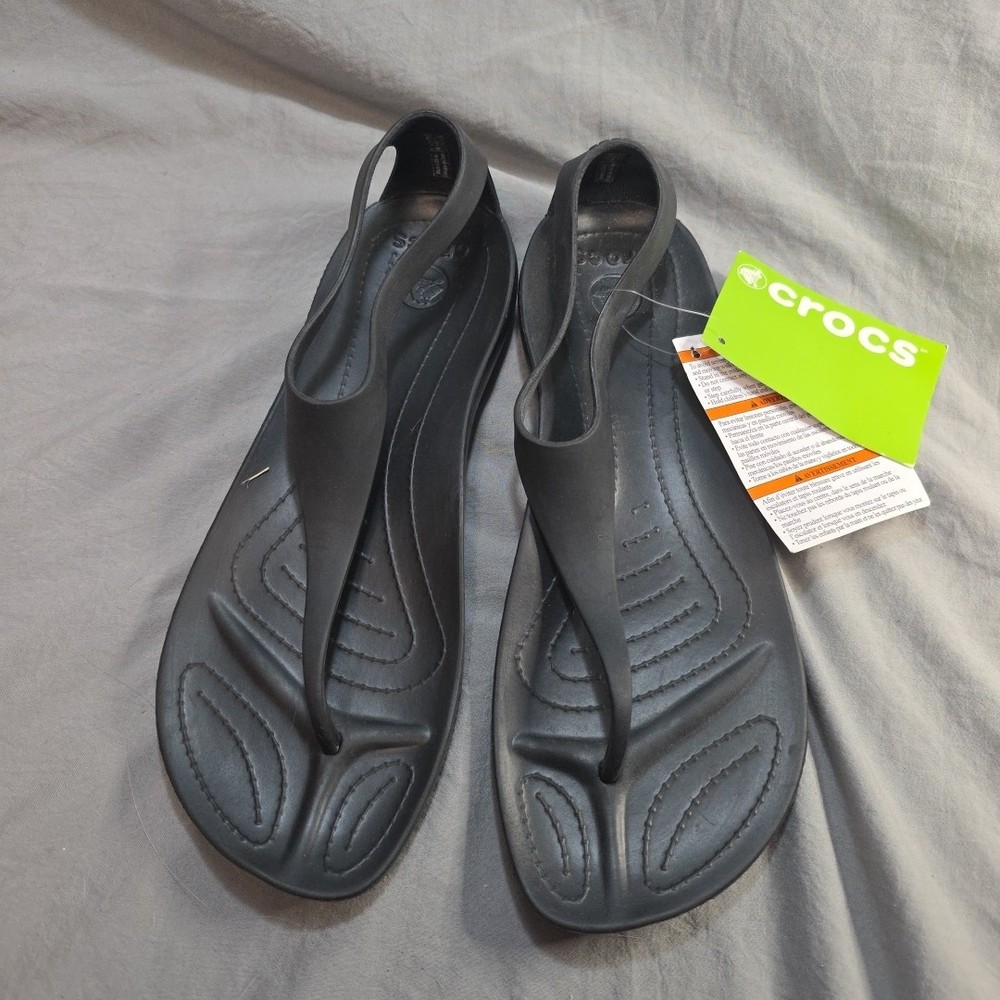 Crocs Sexi Flip Flop Sandal for Women, Size 9 - Black