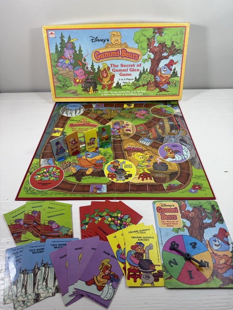 1985 Disney Gummi Bears The Secret of Gummi Glen Game by Golden W/O Instructions
