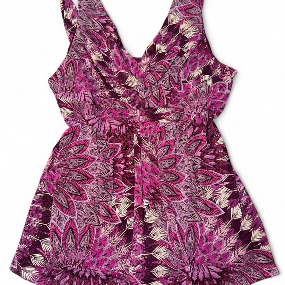 apt 9 babydoll floral tank size large