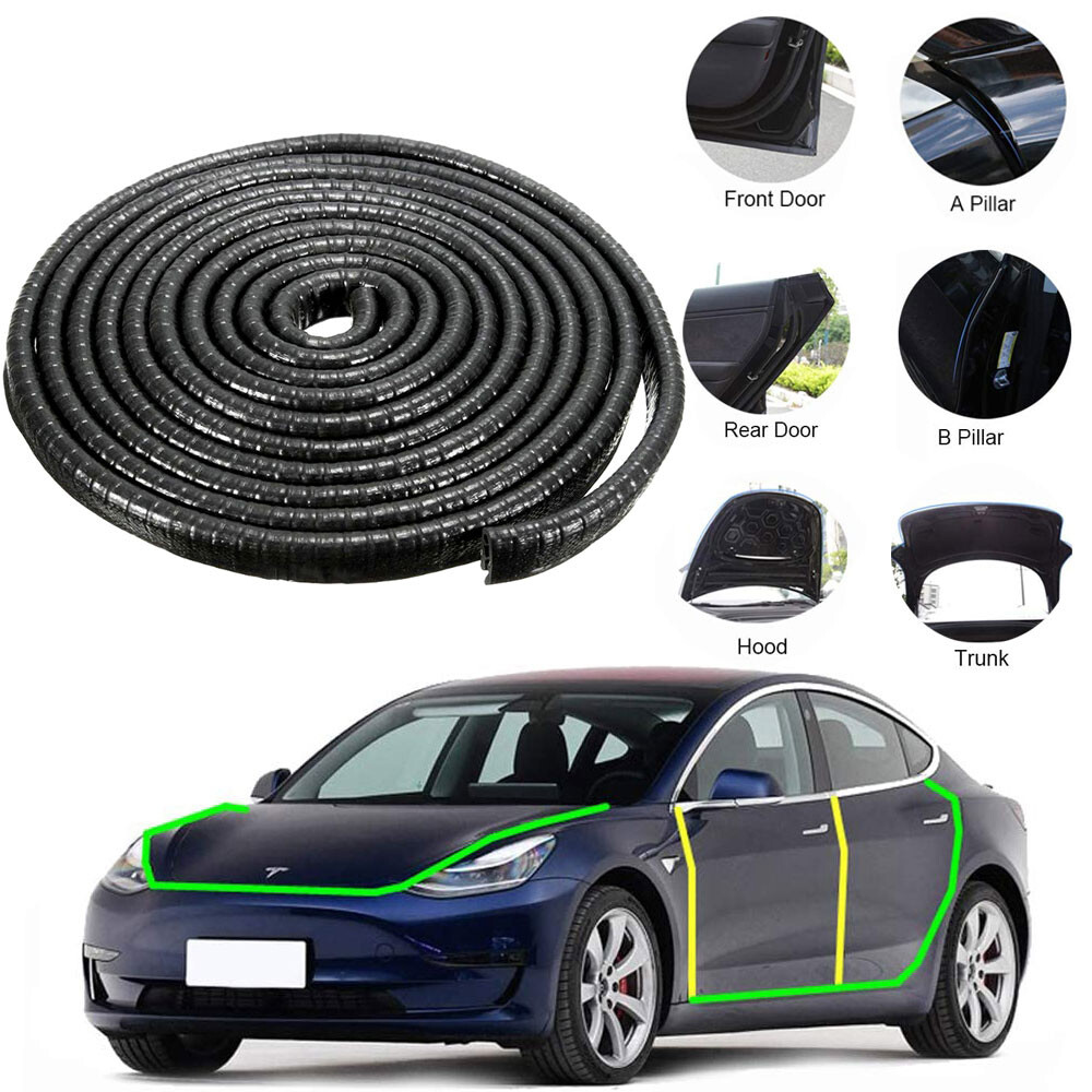 1/2 Set 16ft U-Shape Rubber Car Door Edge Guard Trim Protector Strip