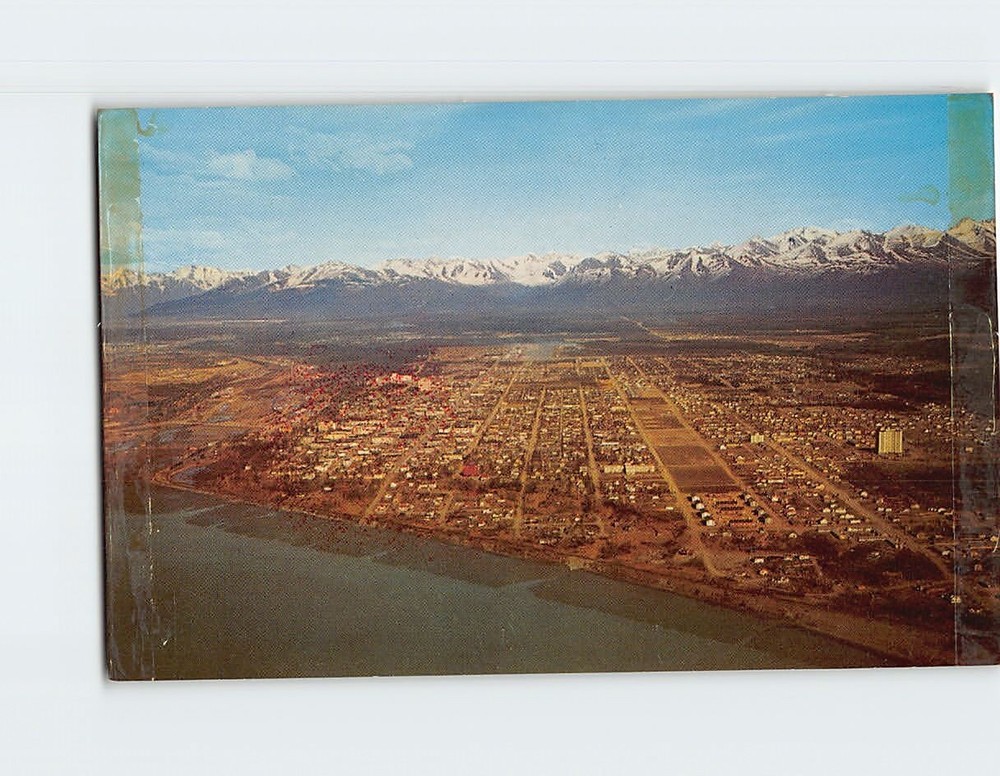 Postcard Aerial View Anchorage Alaska USA