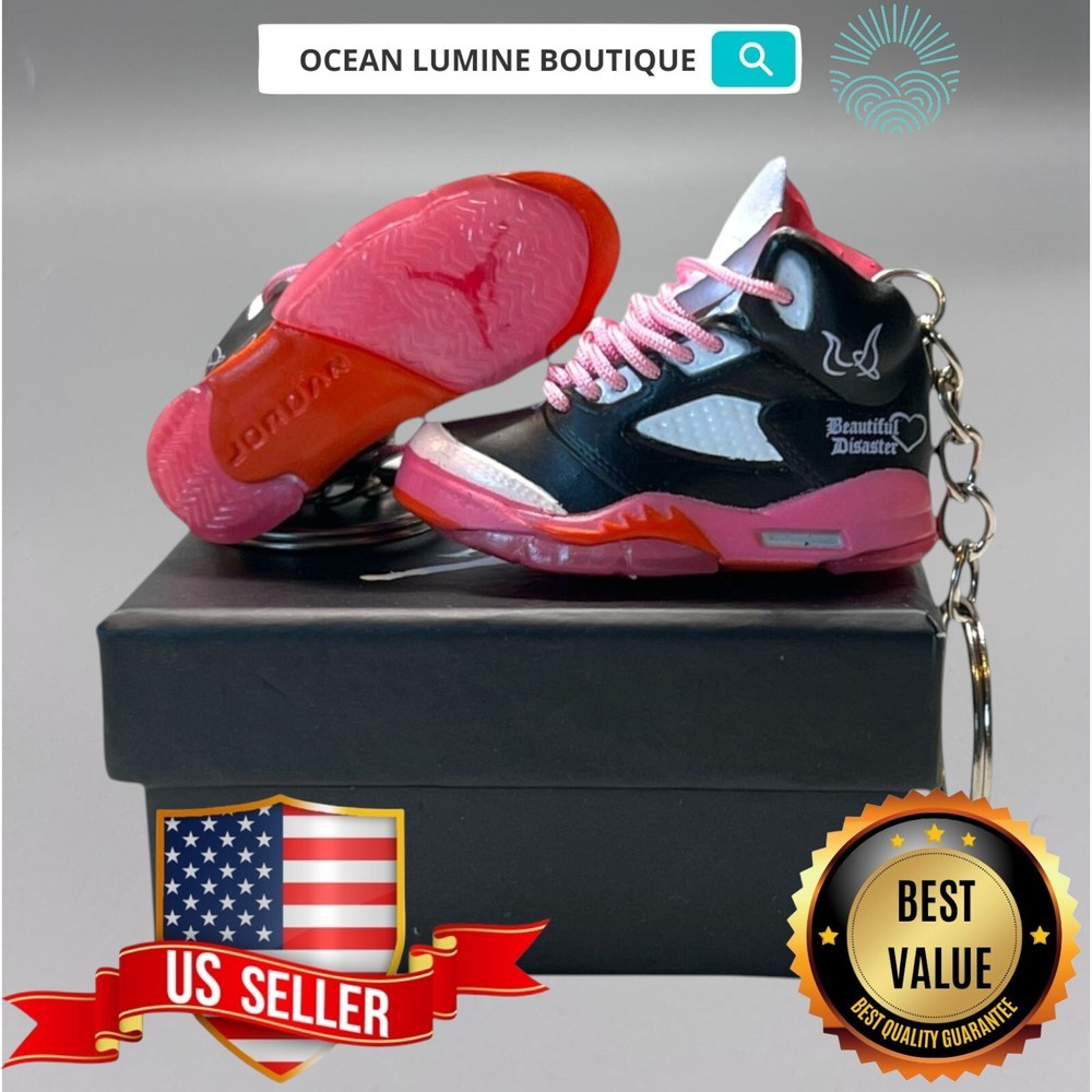 Air Jordan 3D Mini Sneaker Keychain, Shoe Keyring Shoe Box, Display Box Option