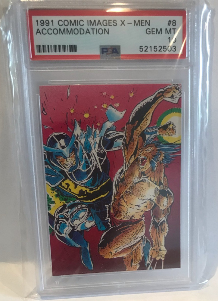 1991 X-Men Accommodation Comic Images Wolverine Marvel Trading Card PSA 10 Gem-image