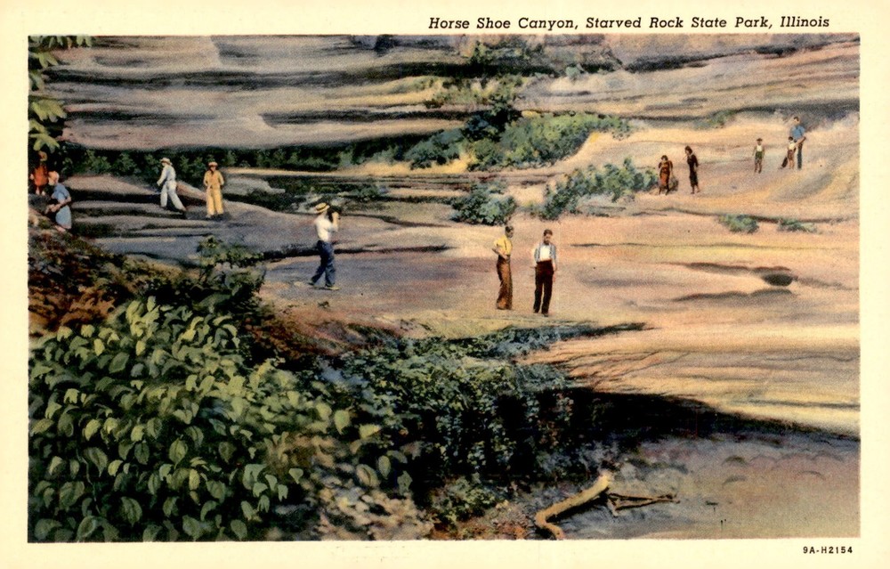 Starved Rock State Park, Illinois - Horse Shoe Canyon Postcard