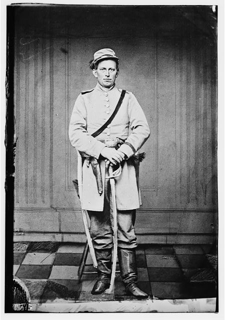 Photo:Capt James S West CSA Cavalry Civil War 1860s Portrait