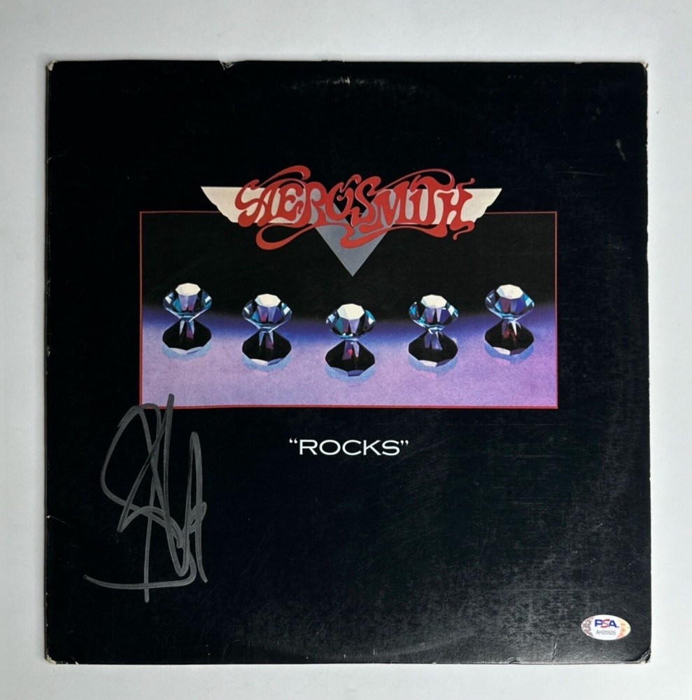 Steven Tyler Signed Aerosmith Rocks Album Vinyl PSA AH20525