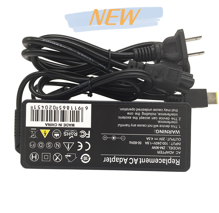 90W Laptop AC Adapter Power Supply for Lenovo Thinkpad X1 Carbon T440 E431 Edge