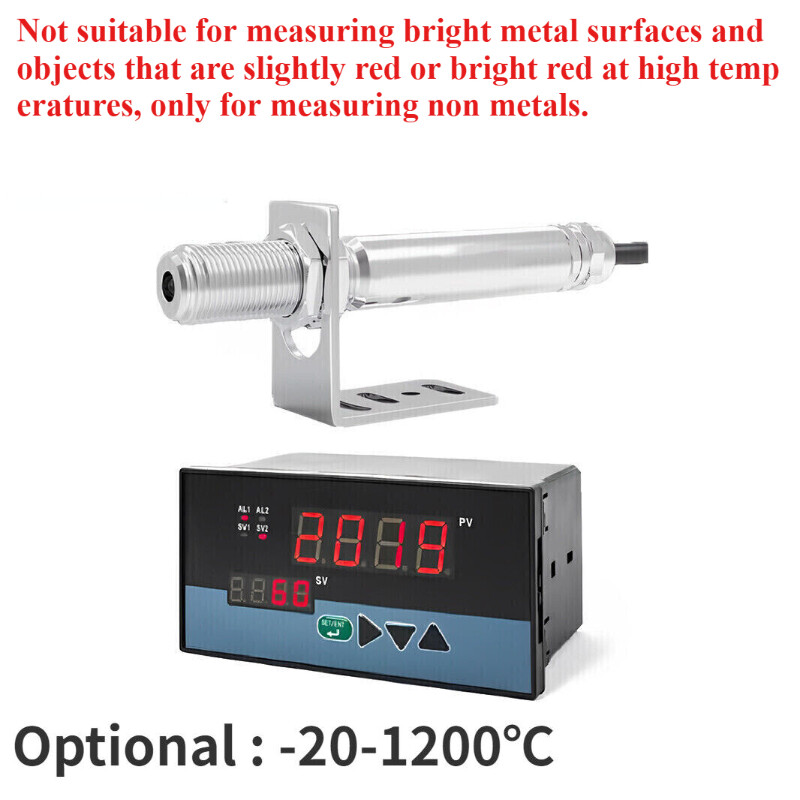 24V Industrial Infrared Thermometer Sensor Non-contact Temperature Controller  