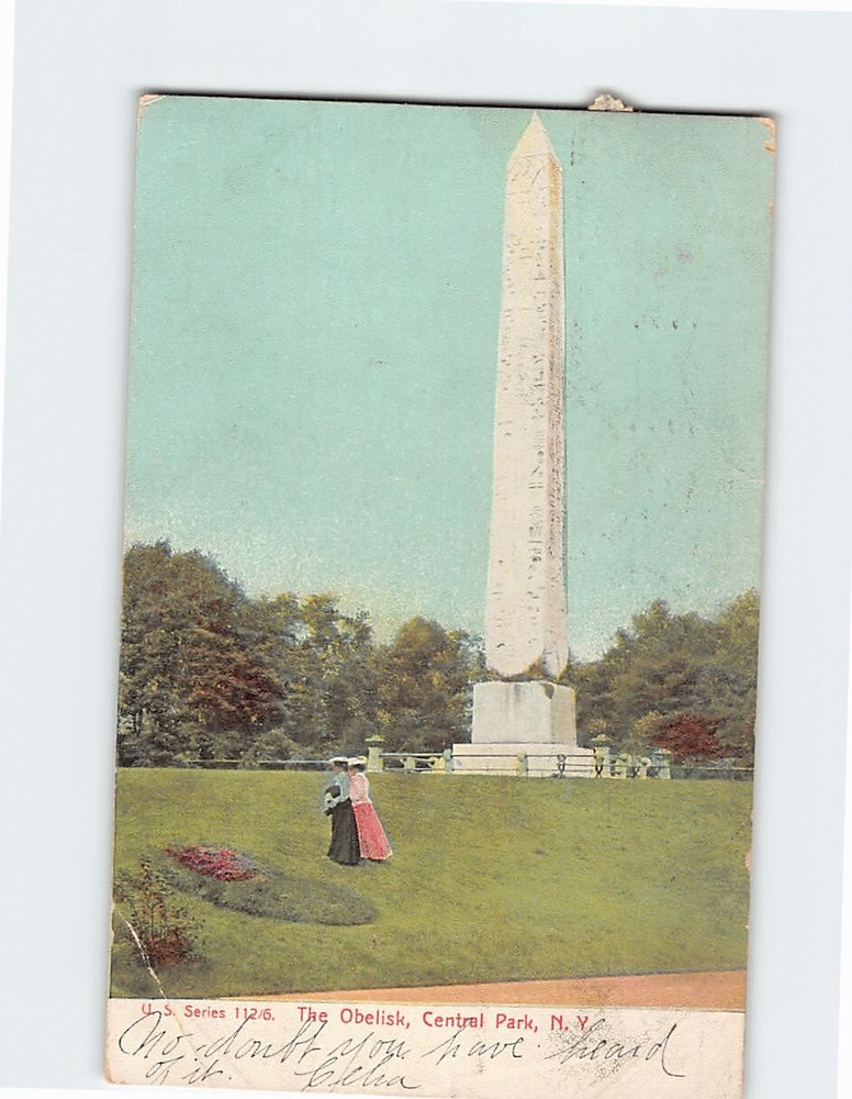 Postcard The Obelisk Central Park New York City New York USA