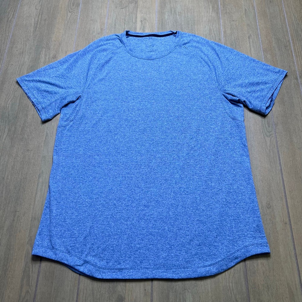 Lululemon Metal Vent Tech Shirt Mens XL Blue Short Sleeve Athletic gym