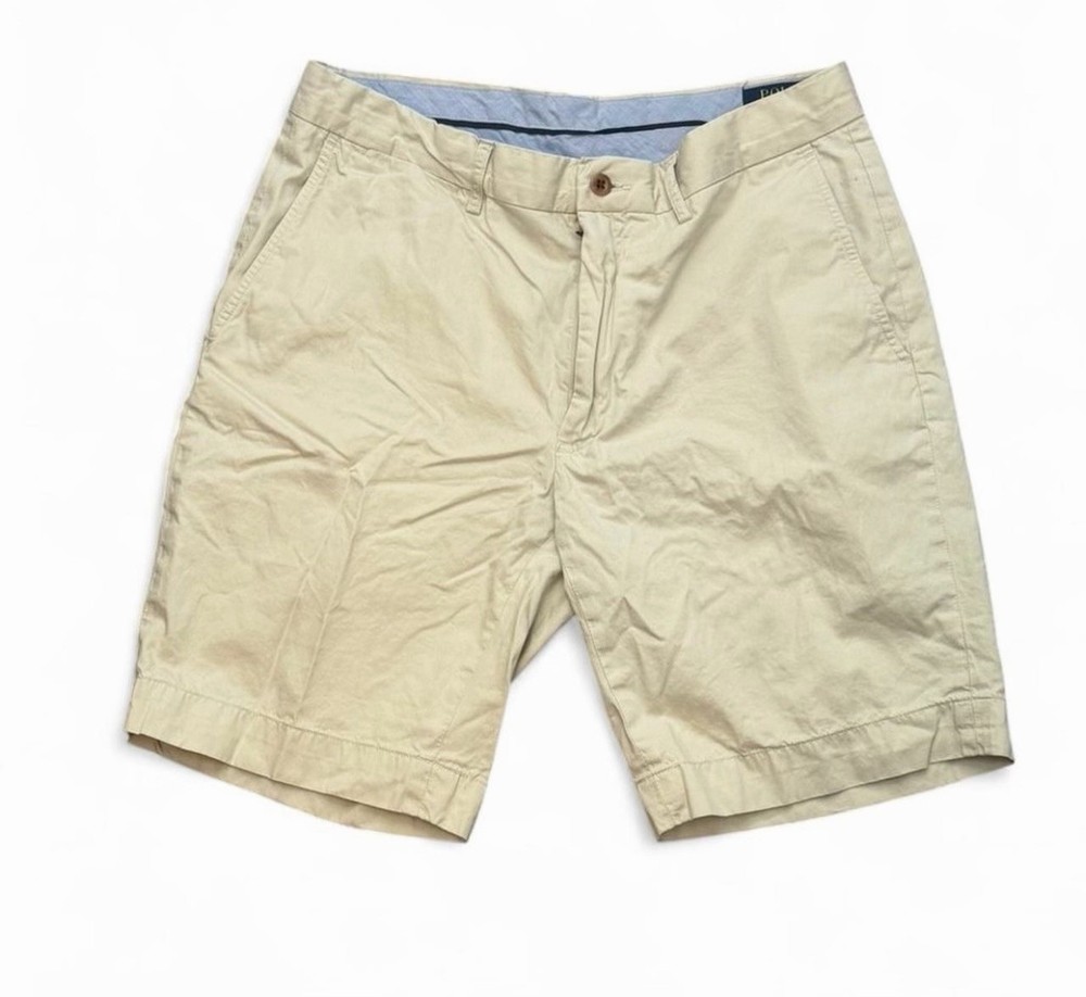 Polo Ralph Lauren Classic Fit Chino Shorts Mens 32 Khaki Cotton Casual