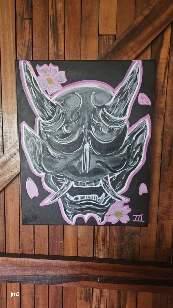 ORIGINAL Japanese Acrylic PAINTING Abstract ART EXPRESSIONIS Graffiti Pop-image