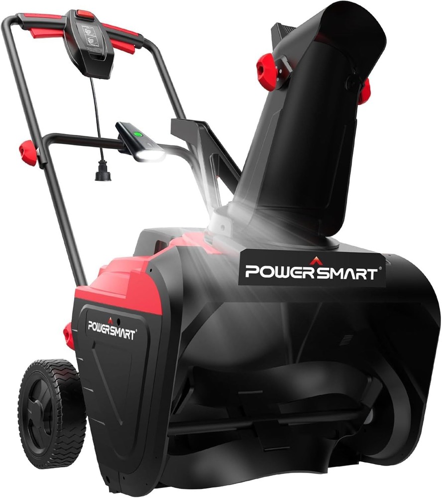 21 Inch Electric Snow Blower with 15 Amp Motor 2100 RPM 30 Ft Throw Distance  