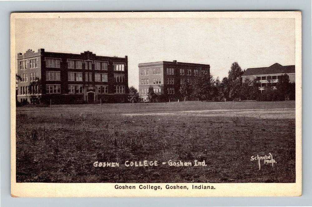 Goshen IN-Indiana, Goshen College Campus Buildings Vintage Souvenir Postcard