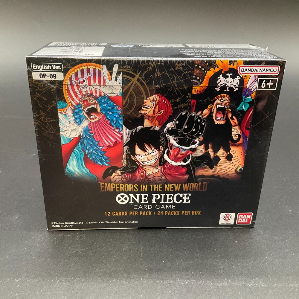 One Piece TCG OP-09 Emperors In The New World Booster Box SEALED ENGLISHPROBSTEIN is actively accepting consignments !!