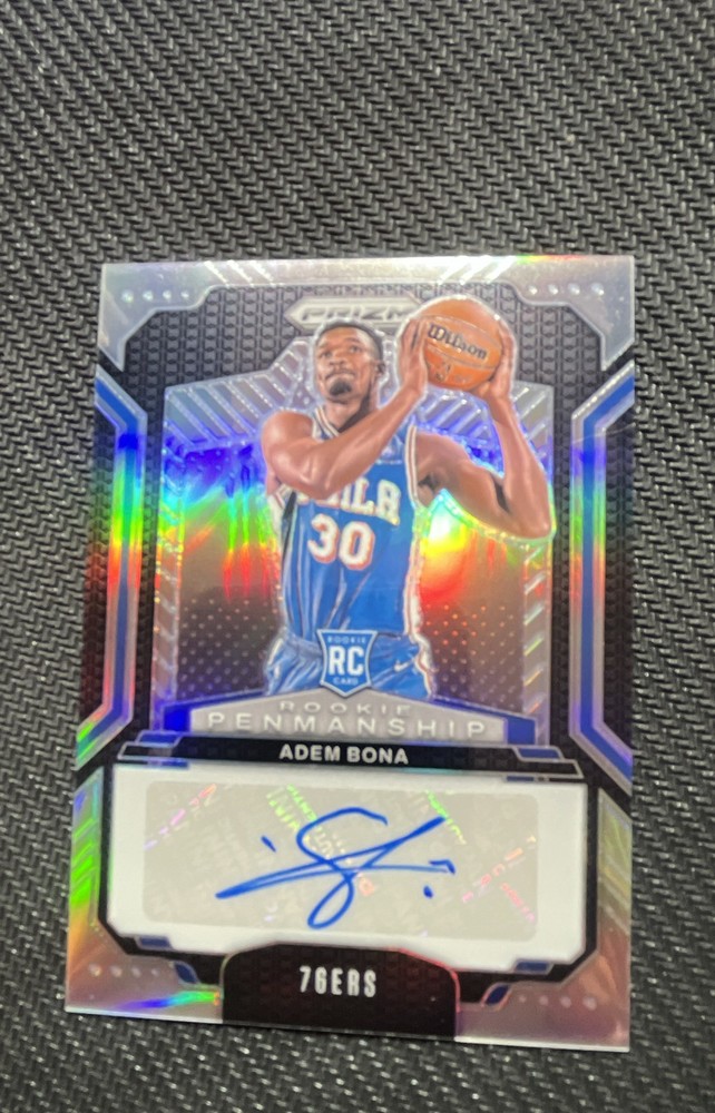 2024-25 Panini Prizm - Rookie Penmanship Adem Bona #RPE-ADB Silver Prizm (AU,...