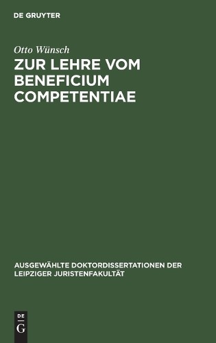 Otto Wünsch Zur Lehre Vom Beneficium Competentiae (Hardback)Another great item from Rarewaves USA | Free delivery!