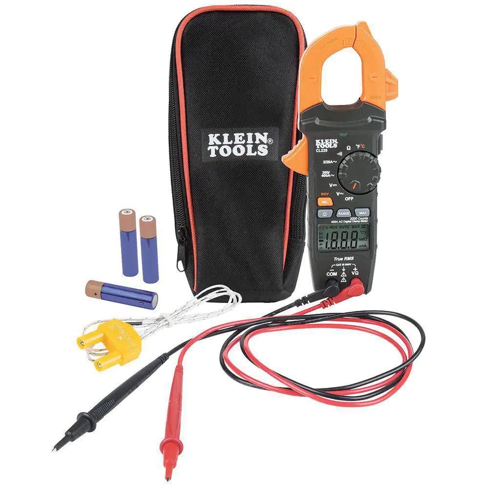 400 Amp Digital Clamp Meter, AC Auto-Ranging with Temp Electrical Tools