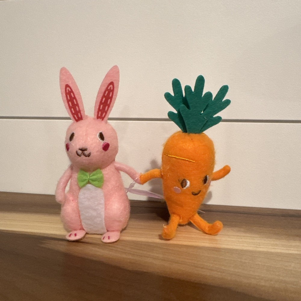 Target Spritz Pink Bunny Rabbit & Carrot Felt Duo Spring Easter 2025 NEW