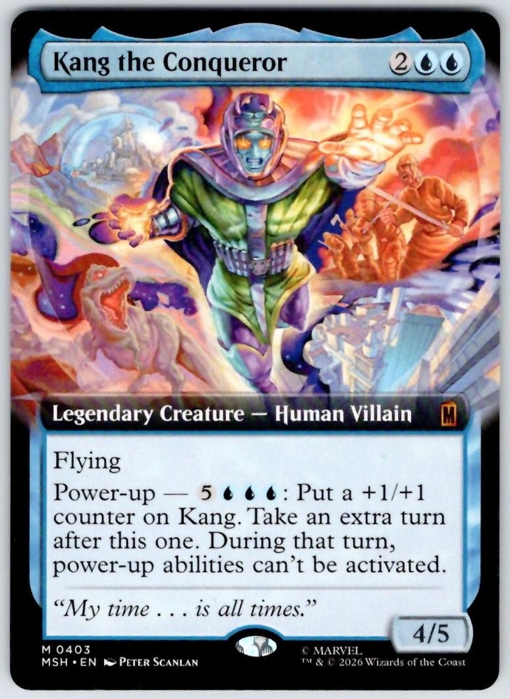 Kang the Conqueror (Extended Art) 403 Marvel Super Heroes Magic The Gathering NM