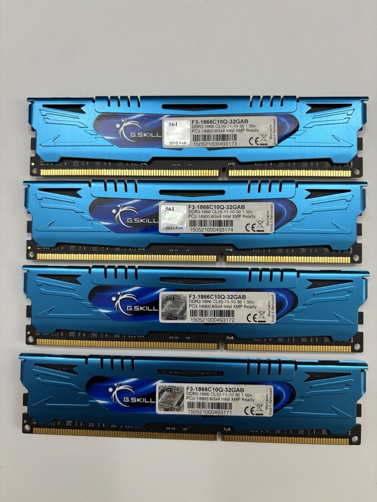 G.SKILL ARES 32GB (4x8GB) DDR3 1866MHz Desktop RAM PC3-14900 F3-1866C10Q-32GAB