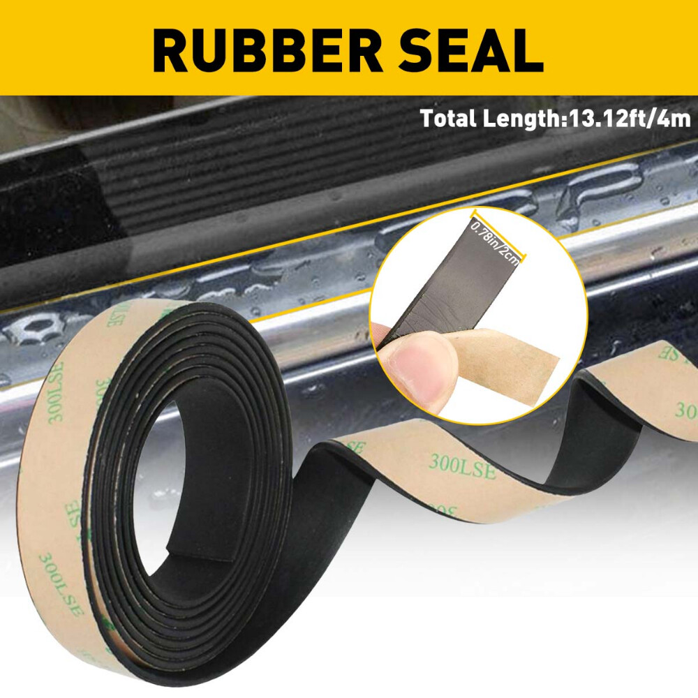 Car Front&Rear Trim Window Side Edge Moulding Weatherstrip Rubber Seal Strip 4M