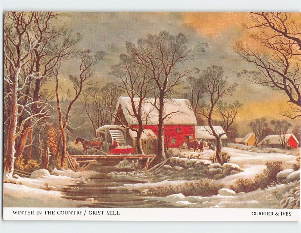 Postcard Winter In The Country/Grist Mill