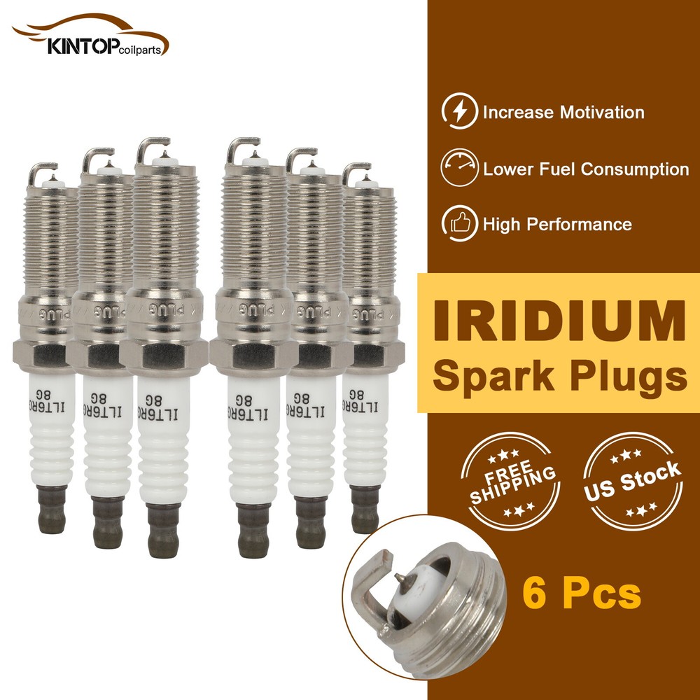 6x Iridium & Platinum Spark Plugs For Lincoln Continental 2.7L 2017-2020