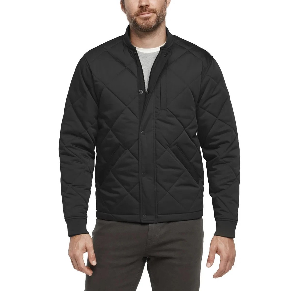 Banana Republic Men's Quilted Bomber Jacket, Black, Size S