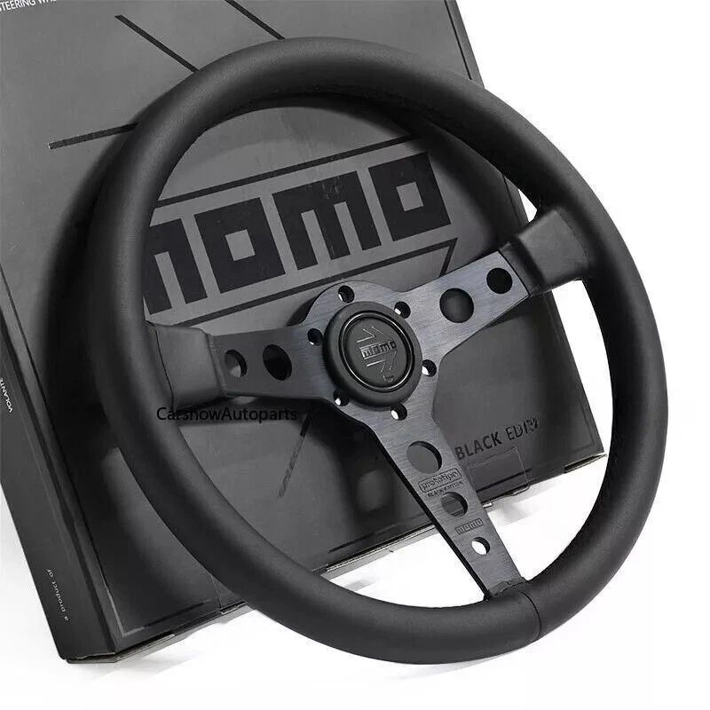 MOMO Prototipo P5 Black Edition 350mm/14inch Steering Wheel Genuine PU Leather