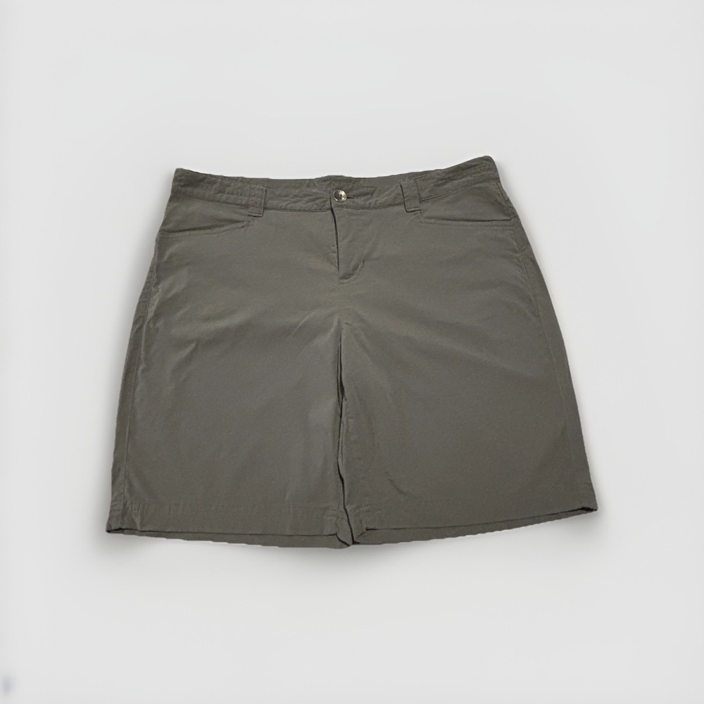 Size 10 Eddie Bauer Women's Gray Hiking Shorts Nylon Spandex Travex Gorpcore