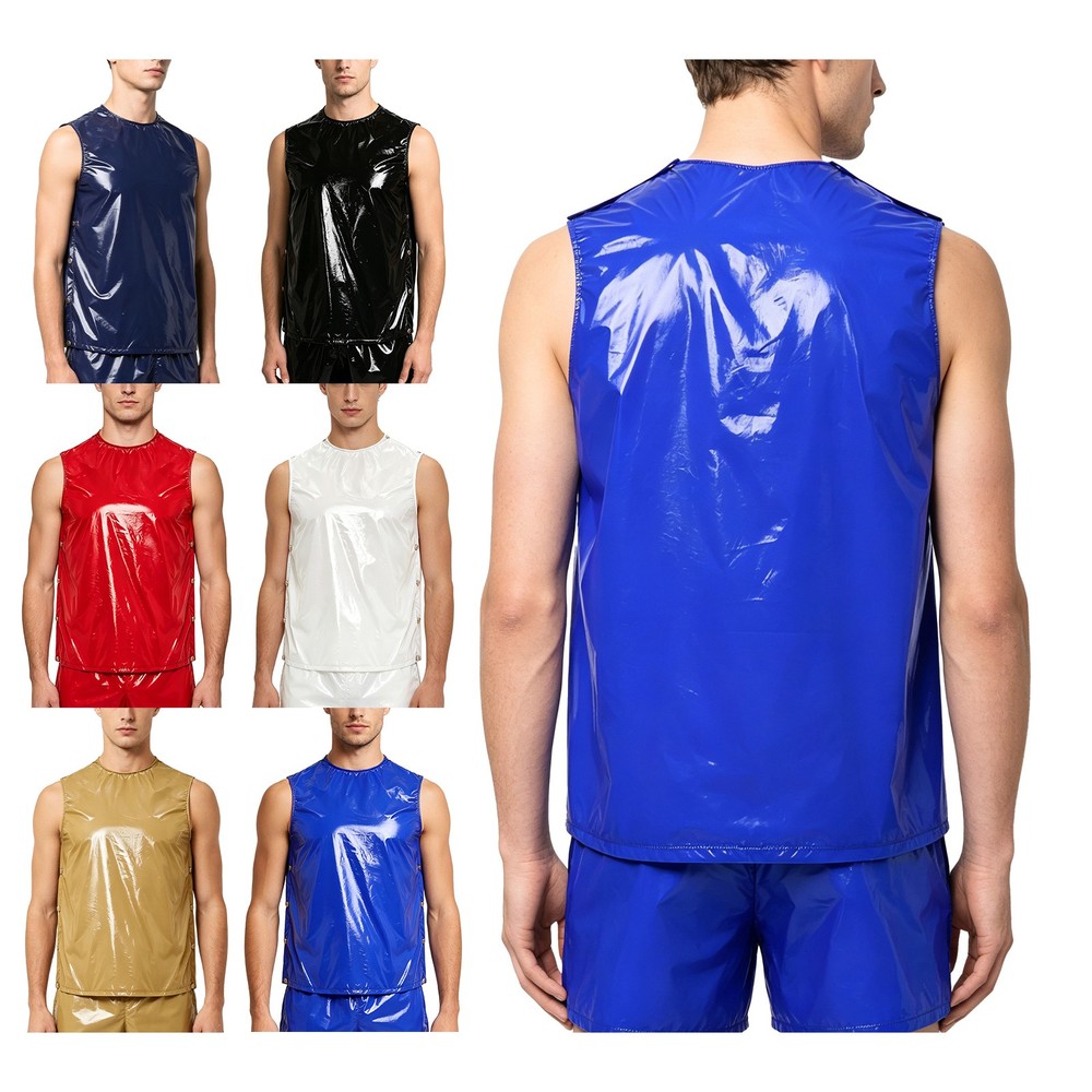 Mens Vest Exercise T-Shirts Workout Undershirt Yoga Tops Sleeveless Tank Adult