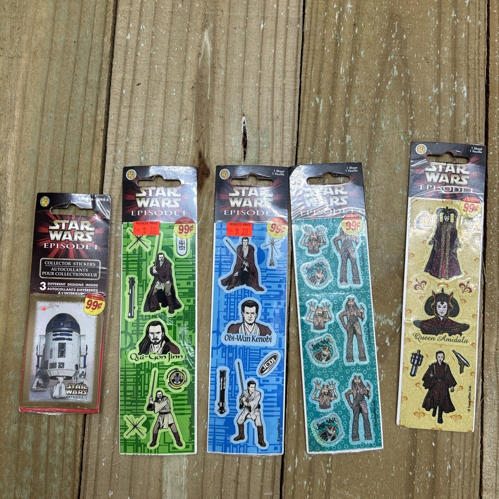 1999 STAR WARS EPISODE I STICKERS LOT OF 5 Packs FROM SANDYLION