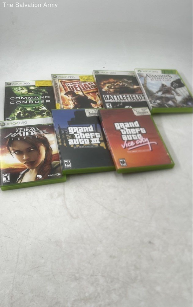 Microsoft Xbox 360 GTA Vice City Assassin's Creed IV Black Flag Games Lot Of 7